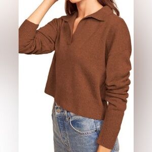 Reformation Cashmere Polo Sweater